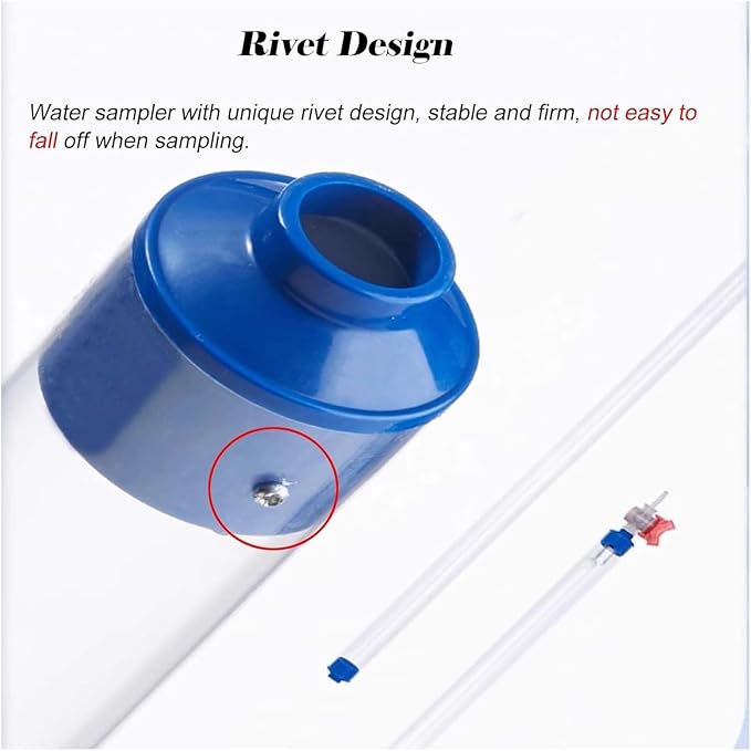 PVC Water Sampling Device, Lake Water Sample Collector 250 500 1000ml with 32.8ft Rope & 1 Throttle Valve, Deepwater Sampler Environmental Monitoring，500ml，1 Piece - Image 5