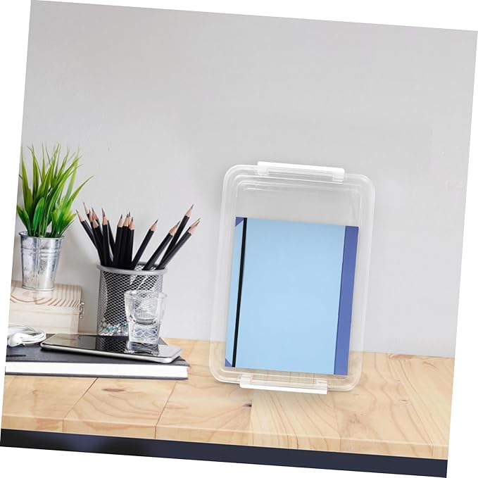 Flat Transparent File Storage Box Business Certificate Organizer for Travel Art Supplies Storage Organizer for Keeps Documents Dry and Safe - Image 6