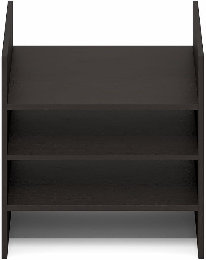 Furinno Cubicle Cube Insert, 3-Shelf Cube Organizer, 3-Tier Shelf Accessory, Fits into Furinno Triple Thick Cubes, IKEA Kallax, for Organizers and Storage, Black Dark Oak - Image 10