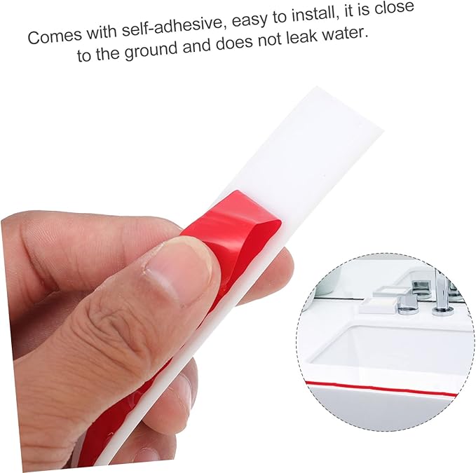 1pc Self-adhesive Shower Room Baffle Strip Bathroom Retaining Strip for Countertops Easy Installation and Sealing Performance - Image 7