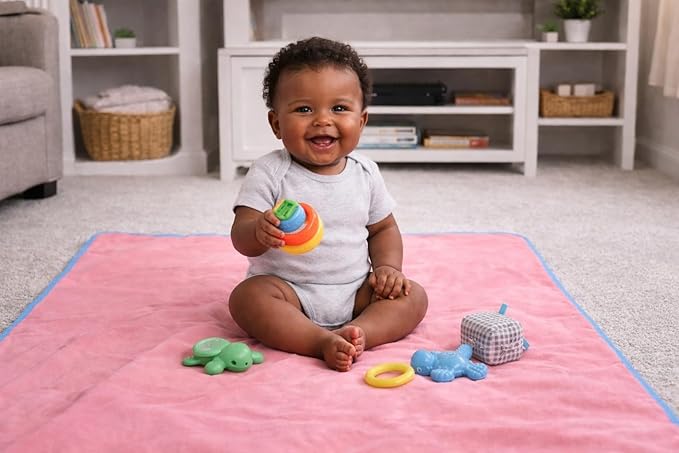 Premium Deluxe : 100% Waterproof Blanket Guarantees to Keep Your Bed Dry! Crinkle-Free Ultra-Soft Fleece Furniture Protector for People Kids Pets. EZ Wash/Dry Pink/Blue Reversible 80x60 - Image 4