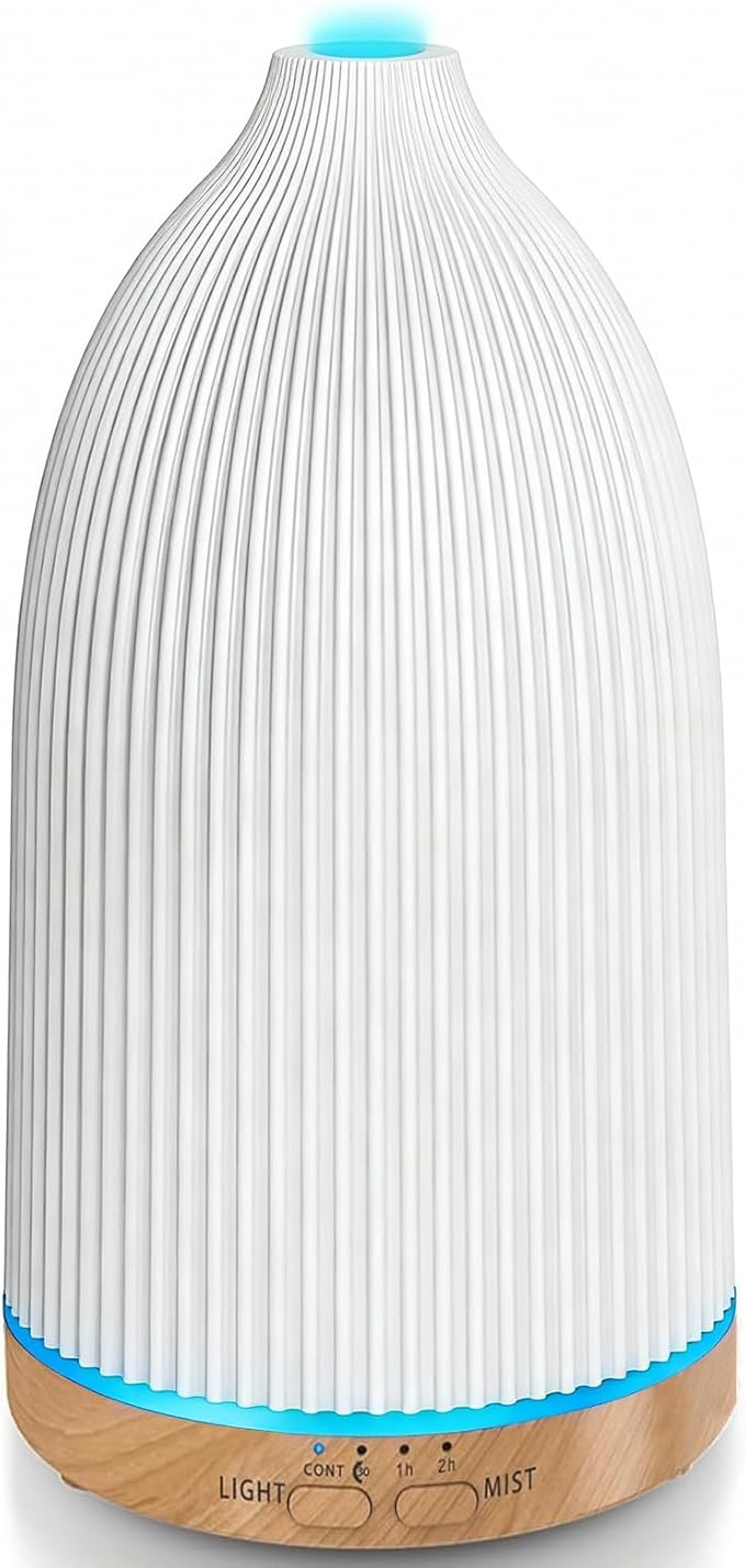 URPOWER 100ML Essential Oil Diffusers for Home with 7 LED Color Changing Lights, Timer & Auto-Off Ultrasonic Aromatherapy Diffuser Cool Mist Humidifer Scent Diffuser for Bedroom, Office, Yoga by URPOWER