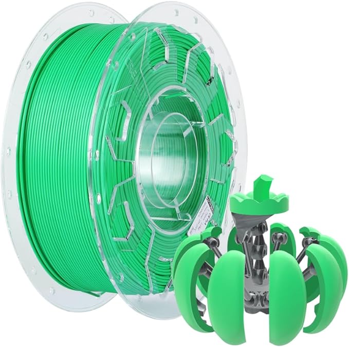 Creality PLA Filament 1.75mm, 1.75mm 3D Printer Filament, 1.0kg (2.2lbs) Spool, No Warp Enhanced Toughness, Dimensional Accuracy ±0.03mm Printing Filament, Suitable for FDM 3D Printers (Green) by Creality