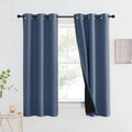 NICETOWN 100% Blackout Curtain Panel, Thermal Insulated Black Liner Curtain for Nursery Room, Noise Reducing and Cold Blocking Drape for Windows (1 Panel, Stone Blue, 42-inch Wide by 63-inch Long) by NICETOWN