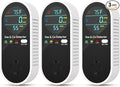 NICGOL Upgraded Natural Gas Leak Detector & Carbon Monoxide Detectors - 4 in 1 Natural, Propane, Co and Gas Detector -Carbon Monoxide Detectors Plug in -Temperature & Humidity for Home, RV (3 Packs) by NICGOLDetectorsforHomeSafe