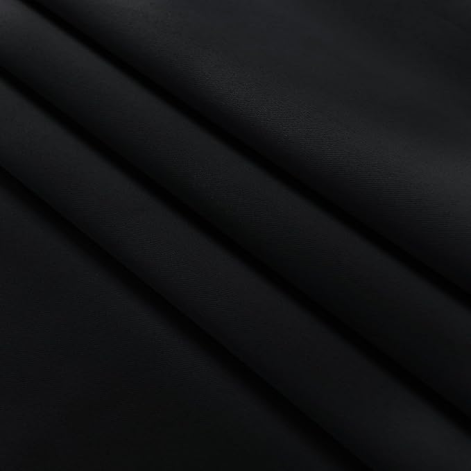 Hiasan RV Blackout Curtains for Bedroom, 52 x 36 Inches Long - Thermal Insulated & Light Blocking Window Curtains for Living Room, 2 Drape Panels Sewn with Tiebacks, Black - Image 6