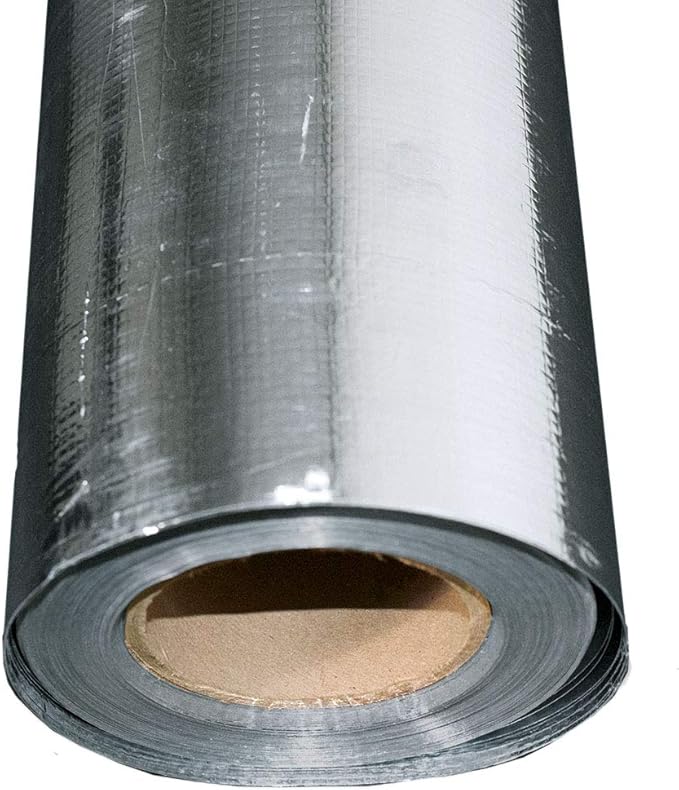 US Energy Products 250 sqft (4ft x 62.5ft) Aluminum Foil Barrier Insulation Sauna Non Perforated Solid 8 Mil Reinforced Aluminum Vapor Barrier. - Image 3