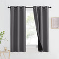 NICETOWN 100% Blackout Curtain with Black Liner, Thermal Insulated Full Blackout 2-Layer Lined Drape, Energy Efficiency Window Drapery for Bedroom (Grey, 1 Panel, 42-inch W by 63-inch L) by NICETOWN