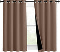 NICETOWN Bedroom Full Blackout Curtain Panels, Super Thick Insulated Window Covers, Keeping Out Cold Air and Heat 100% Blackout Blinds with Black Liner (Cappuccino, Set of 2, 46 by 54-inch) by NICETOWN