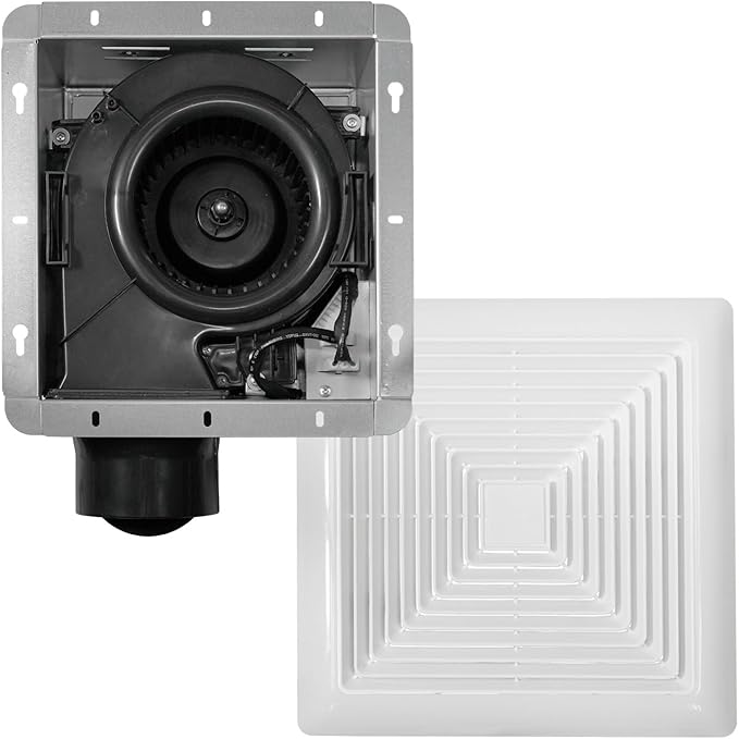 BV LED Bathroom Exhaust Fan With Light 110CFM - 1.2 Sones, Ultra Quiet, 800lm | Bathroom Vent Fan 3000K/4000K/5000K, Covers up to 110 sq. ft. | 4 Inch Duct Collar, Easy Install & Replace - Image 6