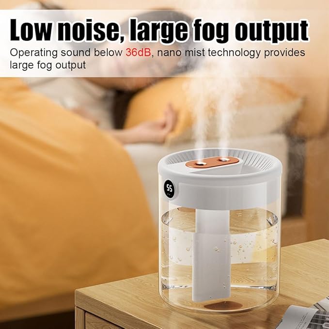 Smart Humidifier, Double Nozzle Cool Mist Humidifier with Night Light, 2L Top Fill Air Humidificador for Home Bedroom Office - Image 6