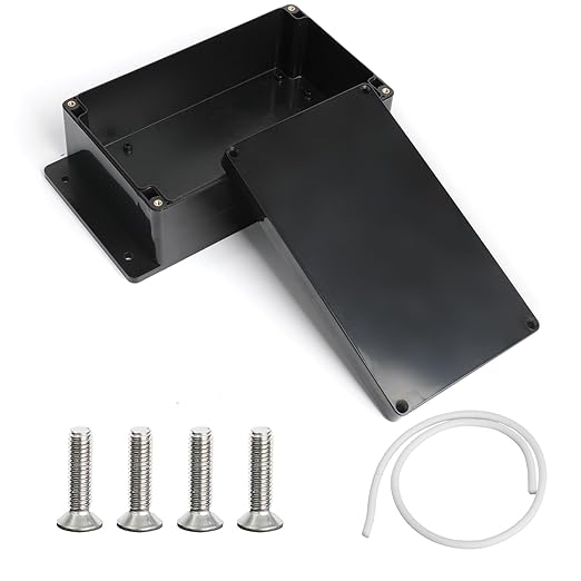 Electronic Project Box, IP65 Waterproof Dustproof ABS Plastic Junction Box- Indoor and Outdoor Electronics Cable Electrical Project Boxes (7.79 x 4.72 x 2.95 inch), Black - Image 3