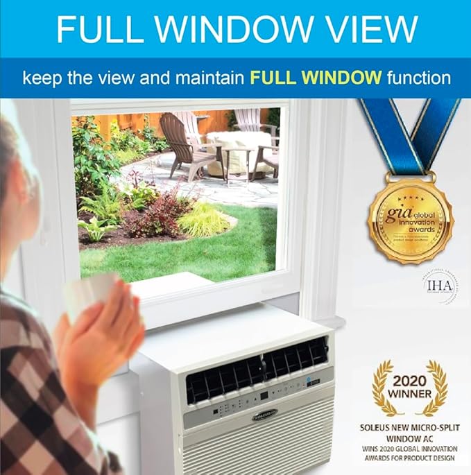 WS5-10HW-301 Electronic Saddle Air Conditioner with Heat and WiFi, 10000 BTU Cooling & Heating Capacity, 74 pts/day Dehumidifying Capacity, Dehumidifier Mode, MyTemp Sensor, Digital Temperature - Image 6