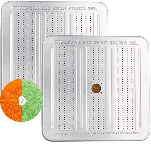 30 Packs 500 Gram Desiccant Canisters, Indicating & Rechargeable Gun Safe Dehumidifier, Portable Desiccant Canister, Silica Gel Moisture Absorber for Storage by Wisesorb