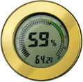 Prestige Import Group - 2.5" Digital Mountable Hygrometer w/Calibration for Cigar Humidors - Color: Gold by PrestigeImportGroup