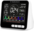 14 in 1 Air Quality Monitor Indoor with Beep Alarm, 6 AQI Air Quality Detector with PM1.0|PM2.5|PM10|HCHO|TVOC|AQI|Temperature|Humidity|Time for Home, Hotel, Office, Car, Battery Powered Air Monitor by BIBIRE