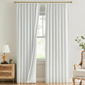 Kayne Studio White Pinch Pleated Blackout Curtains - Thermal Insulated Energy Efficient Back Tab Room Darkening Drapes, 108 Inch Window Curtain Panels withHooks for Living Room/Bedroom(2 Pcs,40"x108") by KayneStudio