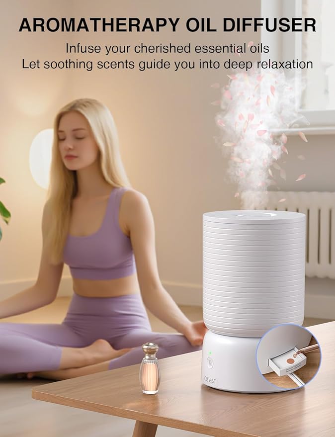 CLEVAST Smart Humidifiers for Bedroom - 1 Gal/4L Cool Mist Top Fill Humidifier with Essential Oil Diffuser, Quiet Operation for Baby Nursery, Home, Office, Room, Works with Alexa/Google Assistant - Image 7
