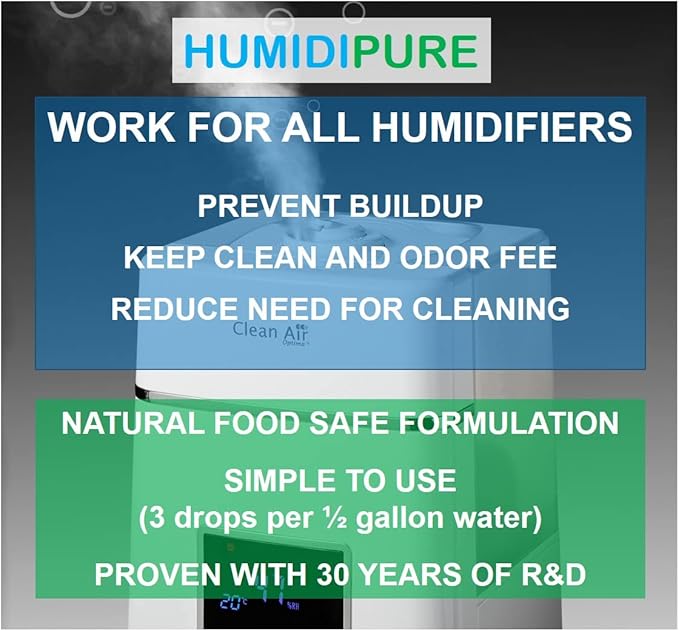 Natural Food Grade Concentrate. 200 day+ Humidifier Treatment Additive*. Prevent Slimy, Crusty and Rusty Buildup. Keep Water Clean and Odor Free - Image 2