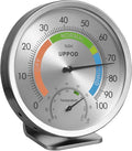 5" Indoor Outdoor Hygrometer/Thermometer, Humidity Gauge Indicator Temperature Humidity Monitor, Analog Hygrometer Humidor (English Version) by LittleGood