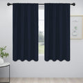 Easy-Going Rod Pocket Blackout Curtains for Bedroom, Room Darkening Window Curtains for Living Room, Thermal Insulated Noise Reduction Solid Window Drapes, 2 Panels(42x63 in, Navy) by Easy-Going