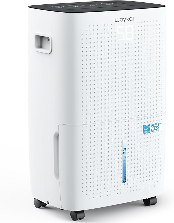 Waykar 150 Pints 7,000 Sq. Ft Energy Star Dehumidifier with Drain Hose for Commercial and Industrial Large Rooms, Home, Basements, Storages, Warehouses and Bedrooms by Waykar