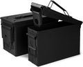 GUGULUZA Metal Ammo Can 30/50 Cal, Lockable Bullet Storage Case, Waterproof & Airtight Containers Box with Flip Top for Long-Term Storage Shotgun, Rifles, Pistols Ammunition by GUGULUZA