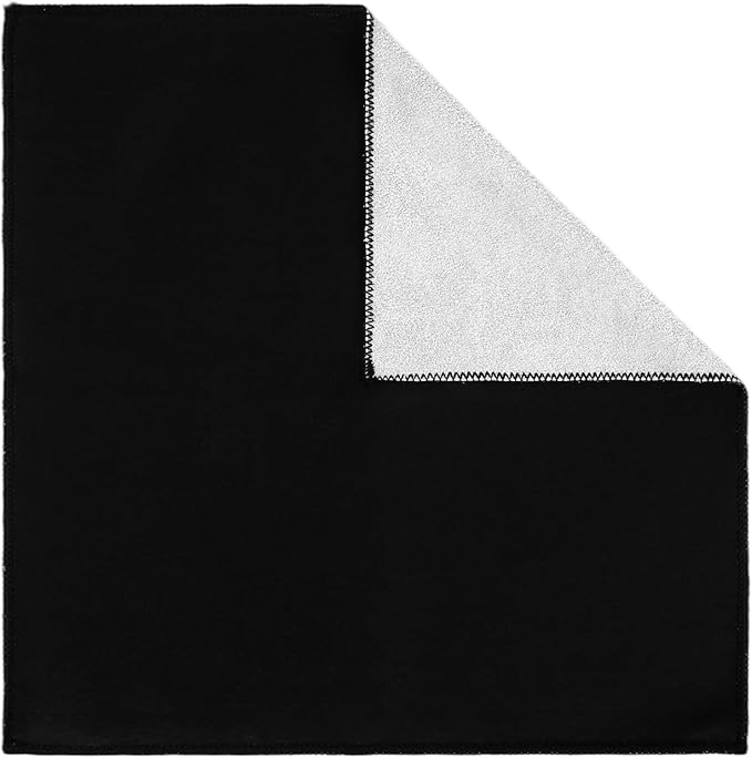 Camera wrap, Protective Wrap, Magic Self-Adhesive Cloth, 13.78"x13.78" Anti-scratch Soft cloth with a sticky for tech gear, Lens pouches, Folding, Washable,Black by GCJUYA