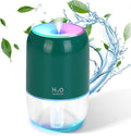 Mini Humidifiers for Bedroom, 200ml Cool Mist Humidifiers for Home Nursery Indoor Plants, Room Humidifier for Bedroom Quiet Easy Clean Auto Shut-off Top Fill Humidifier for Car Office Desktop, Green by MultiOutools