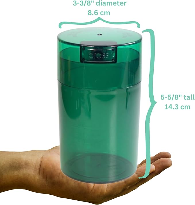 Tightvac - 1 to 6 oz Vacuum Sealed Storage Container, Green Tint - Image 3