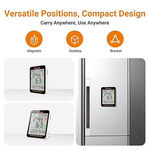 Temtop Smart Air Quality Monitor - Indoor Air Quality Meter with PM2.5, AQI, Temperature and Humidity Detector for Home, Office or School, App Connectivity, OTA Updates, 60-Day Battery Life - Image 8