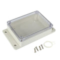 ABS Plastic Junction Box, Dustproof Weatherproof IP65 Electrical Box - Universal Project Enclosure Pale Pale Grey, with PC Transparent/Clear Cover and Fixed Ear 4.5"x3.3"x1.4"(115x85x35mm) by AWCLUB