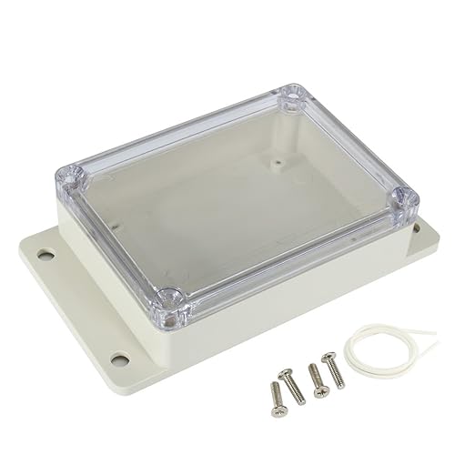 ABS Plastic Junction Box, Dustproof Weatherproof IP65 Electrical Box - Universal Project Enclosure Pale Pale Grey, with PC Transparent/Clear Cover and Fixed Ear 4.5"x3.3"x1.4"(115x85x35mm) by AWCLUB