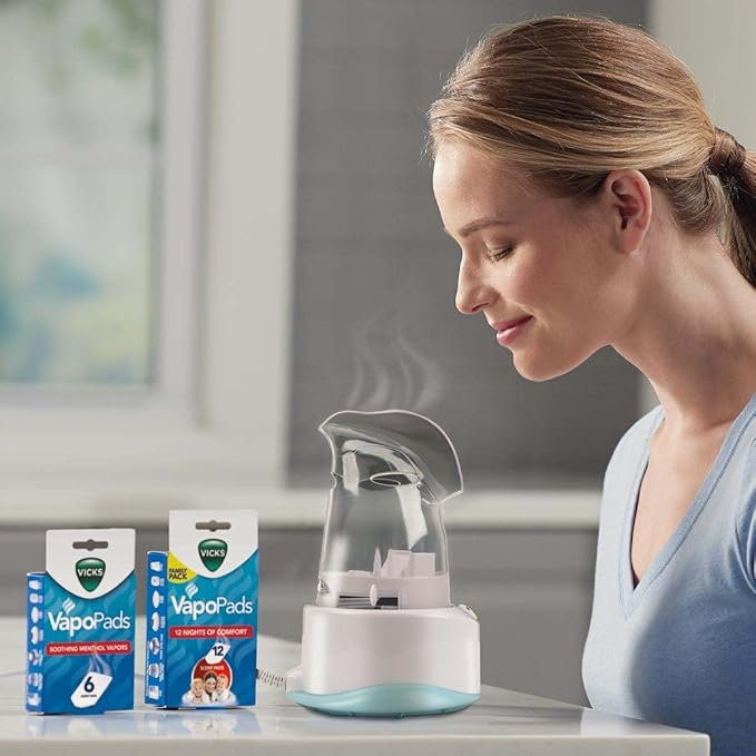 Vicks Personal Steam Inhaler for Targeted, Natural Steam Relief for Allergies, Congestion, Cough & Colds, and Sinus Irritation, Use with VapoPads - 1 Included - Image 3