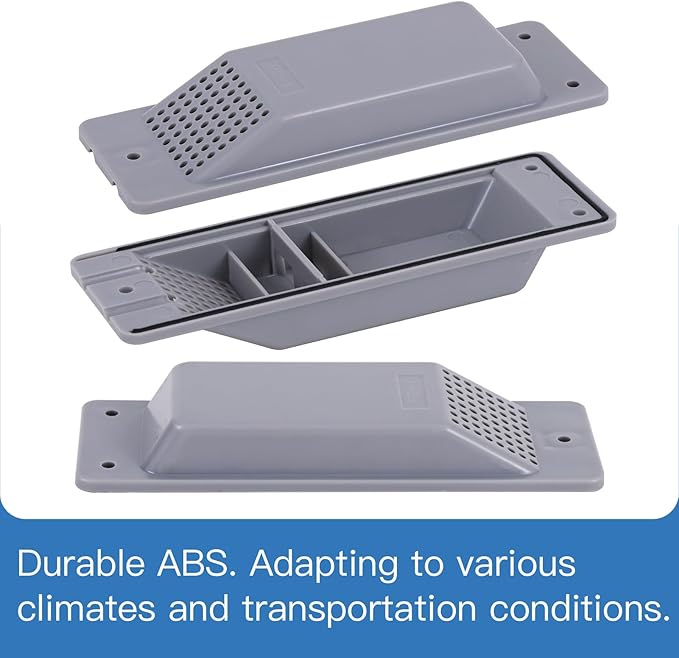 Shipping Container Air Vent Kit Heavy Duty Shipping Container Accessories Cross Flow Ventilation Kit Reduce Heat Humidity Pressure Condensation Add Air Flow for Cargo (8 Pack Grey) - Image 3