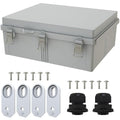 MAKERELE Large Outdoor Junction Box Waterproof IP67 Plastic Electrical Box Enclosure with Hinged Cover with Mounting Plate and 1" NPT*2(20"*16.1"*7.9") by MAKERELE