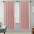 H.VERSAILTEX Blackout Curtains Thermal Insulated Window Treatment Panels Room Darkening Blackout Drapes for Living Room Back Tab/Rod Pocket Bedroom Draperies (2 Panels, Baby Pink, 52 x 72 Inch) by HVERSAILTEX