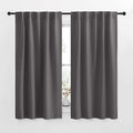 NICETOWN Blackout Curtain Panels for Living Room - (Grey Color) 42x63 Inch, 2 Panels Set, Thermal Insulated Room Darkening Blackout Drapes/Draperies with Rod Pocket & Back Tab for Window by NICETOWN