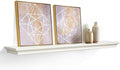 AHDECOR White Floating Shelves Wall Mounted, Deeper Wall Storage Shelf for Home Décor, Super Sturdy, Easy to Install, 36” Wide, 7.75” Deep by AHDECOR