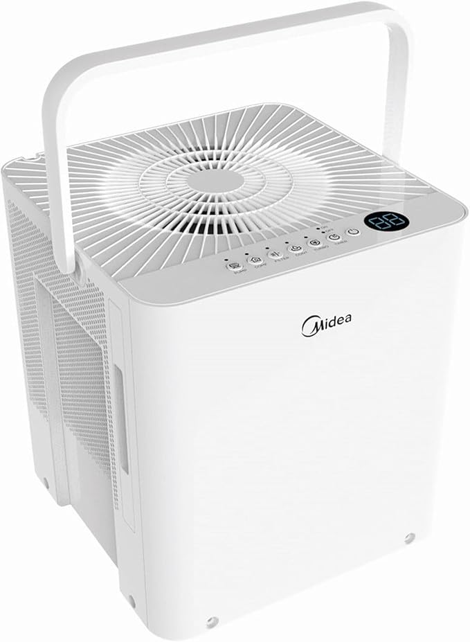 Midea Cube 50 Pint Dehumidifier for Basement and Rooms at Home for up to 4,500 Sq. Ft., Built-in Pump, Drain Hose Included, Smart Control, Works with Alexa (White), ENERGY STAR Most Efficient 2022 by Makeyourselfathome