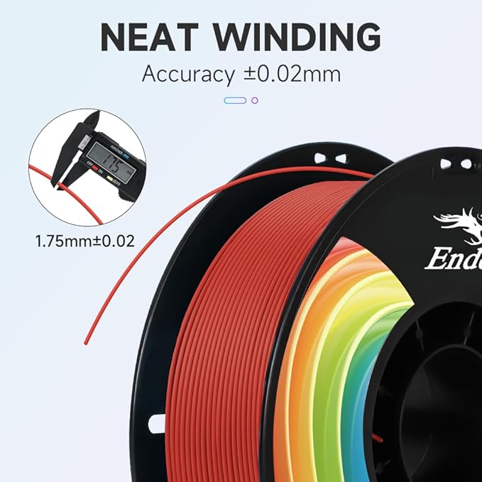 Creality 3D Printer Filament, PLA Plus Filament 1.75mm Deep Red, PLA Pro Toughness Upgraded Dimensional Accuracy +/- 0.03mm, 1KG Spool(2.2lbs) Ender PLA+ Filament for Most 3D Printer - Image 2