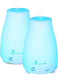 Diffuserlove 2 Pack 200ml Essential Oil Diffuser Ultrasonic Aromatherapy Diffuser Cool Mist Humidifiers with 7 Color LED Lights & Waterless Auto Shut-Off for Home Office Kitchen Bedroom by Diffuserlove