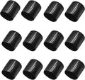 12Pcs Round Chair Leg Caps 1-1/2 Inch (38mm) ID Vinyl Flexible Bolt Chair Feet Covers Screw Thread Chair Leg Protectors for Chair Desk Table Sofa（Black） by Bonsicoky