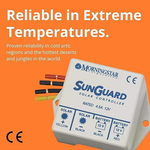 Morningstar Sunguard 4.5A PWM Solar Charge Controller (SG-4) - Intelligent Solar Panel Regulator. Supports 12V Batteries, Outdoor Rated, Highly Reliable and Easy to Install - Designed in The USA - Image 6