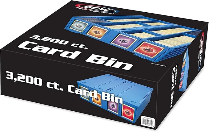 BCW Collectible Card Bin (2-Pack, Blue) | Holds 3200 Cards Each | Includes 4 Dividers Per Bin | Storage for Pokémon, MTG & Sports Cards - Image 7