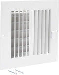 EZ-FLO 6 x 6 Inch (Duct Opening) Air Vent Cover for Wall or Ceiling, Two-Way Ventilation Register, Solid Steel HVAC Register Cover, White, 61660 by EZ-FLO