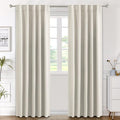 H.VERSAILTEX Light Reducing Curtains Thermal Insulated Window Treatment Panels Room Darkening Privacy Assured Drapes for Living Room Back Tab/Rod Pocket Bedroom Drapes 2 Panels, Ivory - 42 x 84 Inch by HVERSAILTEX