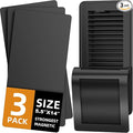 Magnetic Vent Covers (3-Pack) for Complete Sealing, 5.5" X 14" for Home Floor, Wall, and Ceiling Vents – Upgraded Thickness for RV, HVAC, and AC Vents, Energy Savings, Floor Vent Not Included by JSLIN