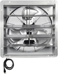 KEN BROWN 20 Inch Shutter Exhaust Fan, Gable Vent Fan, Wall Mount Ventilation, High Speed 3500CFM, Automatic Aluminum Blades, for Garages, Shop, Greenhouse, Attic, with 10ft Power Cord by KENBROWN