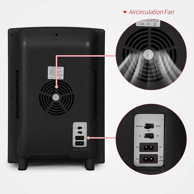 RYFT Incubators for Hatching Eggs, 25L Portable Reptile Scientific Lab Incubator with 5°C-60°C, 12V/110V Heating and Cooling for Small Reptiles (Black) - Image 5